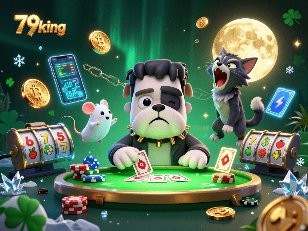 79king brings excitement to a thrilling casino scene with vibrant characters and crypto elements.