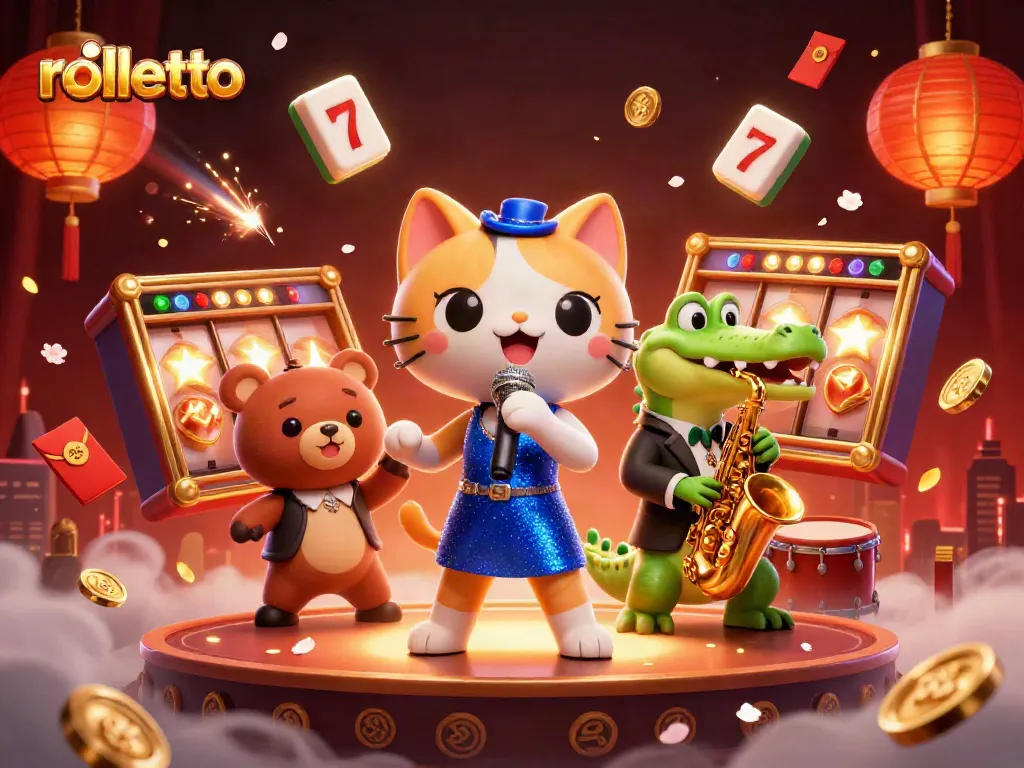 Engage in thrilling games at Rolletto Casino with vibrant characters and rich rewards.