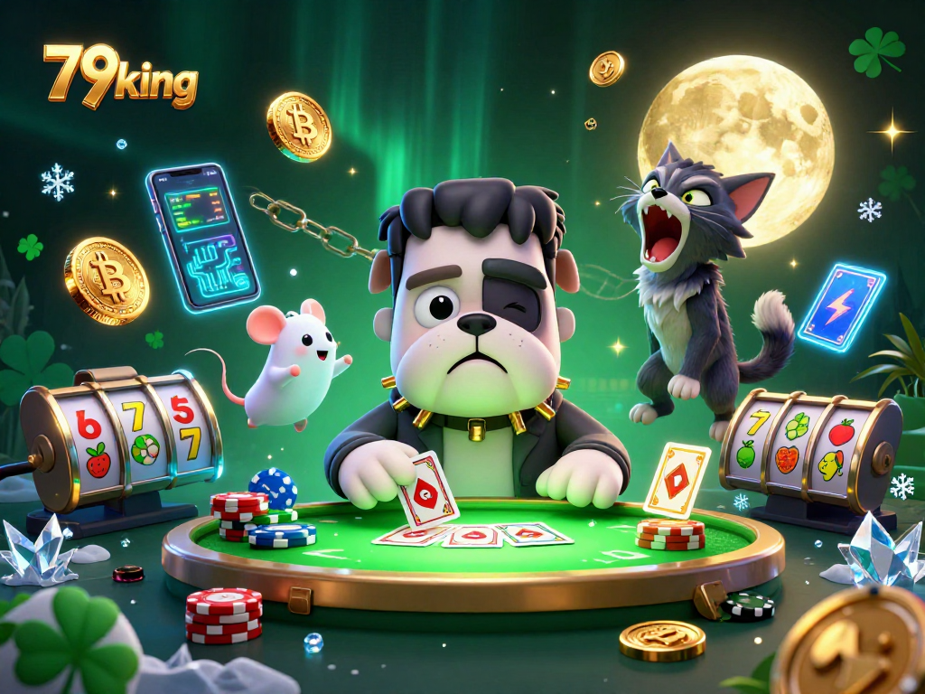 79king brings excitement to a thrilling casino scene with vibrant characters and crypto elements.